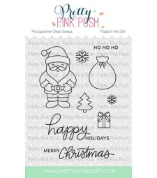 Pretty Pink Posh Happy Santa stamp set