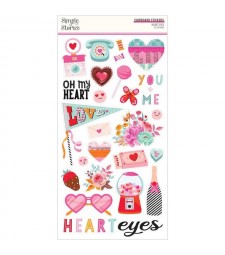 Simple Stories Heart Eyes Chipboard Stickers
