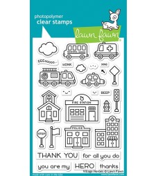 Lawn Fawn village heroes stamp set LF2327