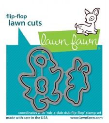 Lawn Fawn rub-a-dub-dub flip-flop - lawn cuts LF2777