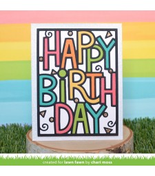 Lawn Fawn Giant Outlined Happy Birthday Portrait LF3104