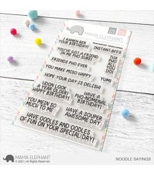 Mama Elephant Noodle Sayings Clear Stamp Set