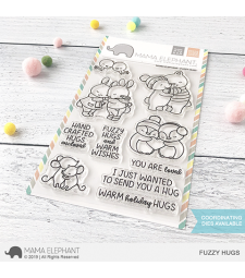 Mama Elephant Fuzzy Hugs Clear Stamp Set