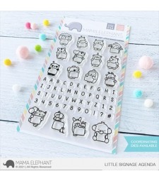 sale - Mama Elephant Little Signage Agenda Stamps and die Bundle