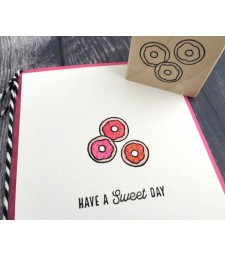 5614c - doughnuts rubber stamp