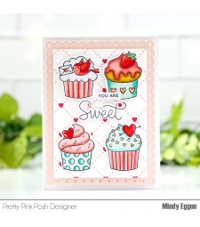 Pretty Pink Posh Valentine Cupcakes stamp set