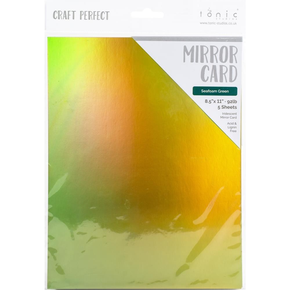 Seafoam green iridescent Craft Perfect Mirror Cardstock 8.5 X 11