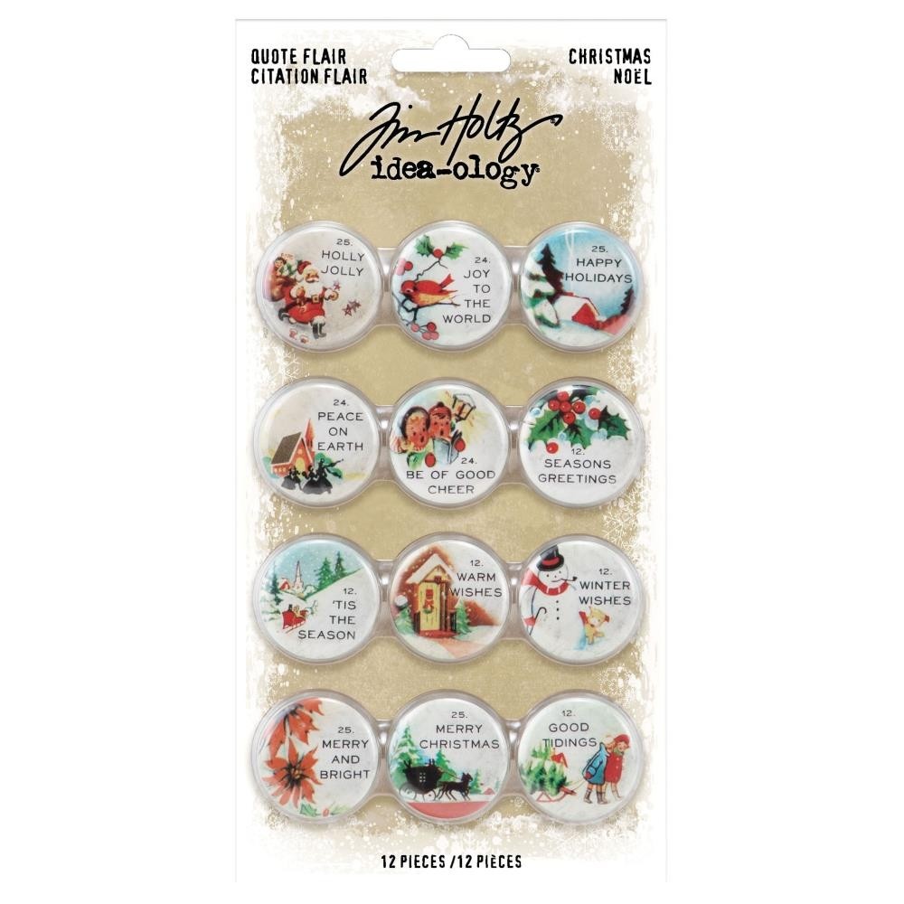 Tim Holtz Idea-Ology Quote Flair Buttons TH94196