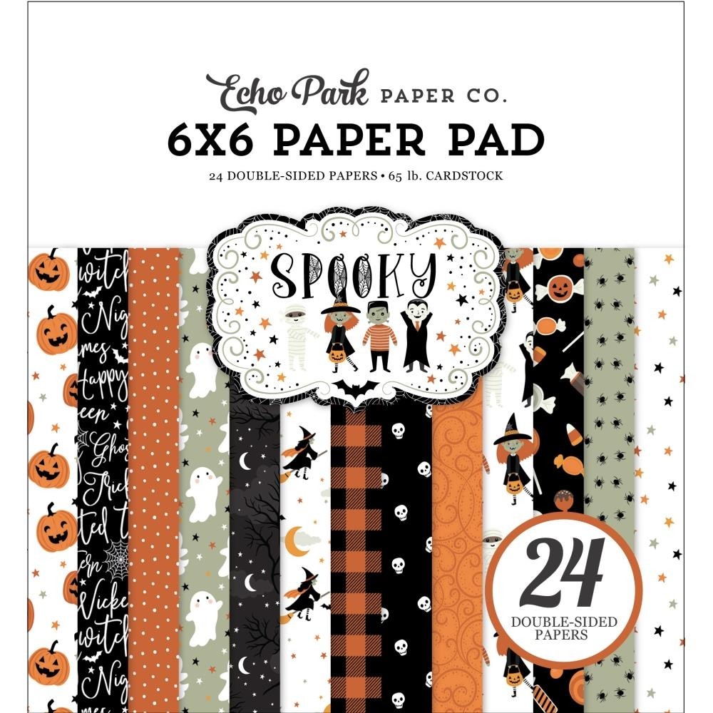 sale - Echo Park Spooky Paper Pad 6"X6"