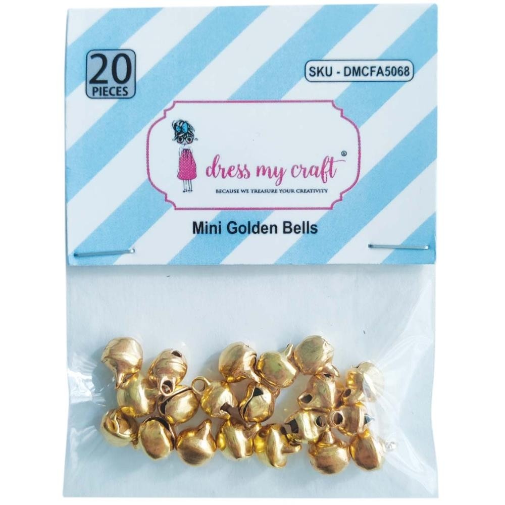 Dress My Craft Mini Golden Bells 20/Pkg