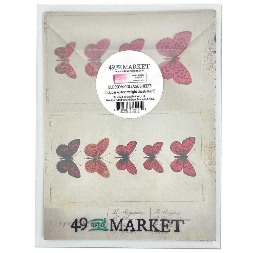 49 And Market Collage Sheets 6"X8" 40/Pkg Blossom