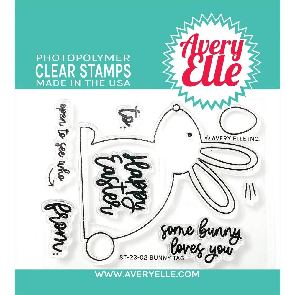 Avery Elle Bunny Tag Clear Stamps ST-23-02