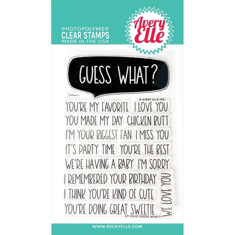 Avery Elle Guess What? Clear Stamps ST-23-01
