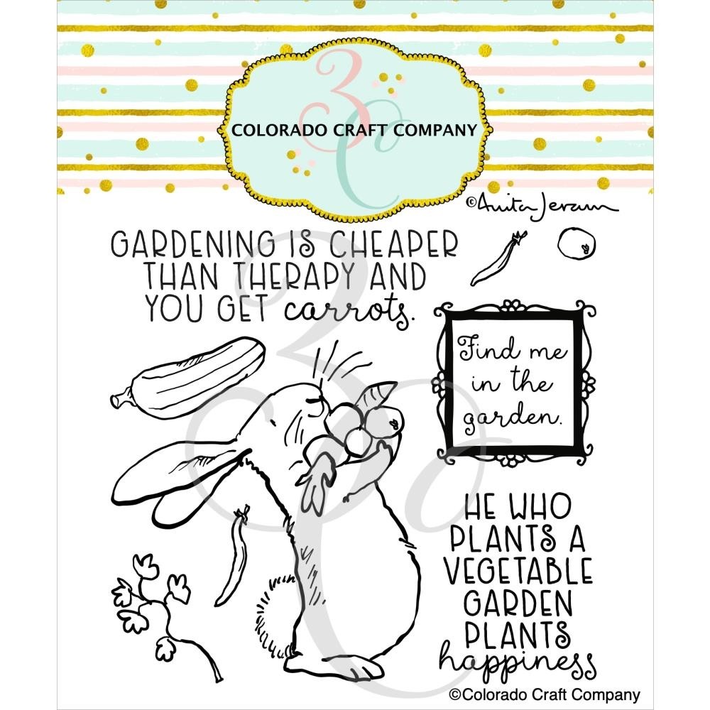 Colorado Craft Company Clear Stamps Garden Therapy C3AJ780 