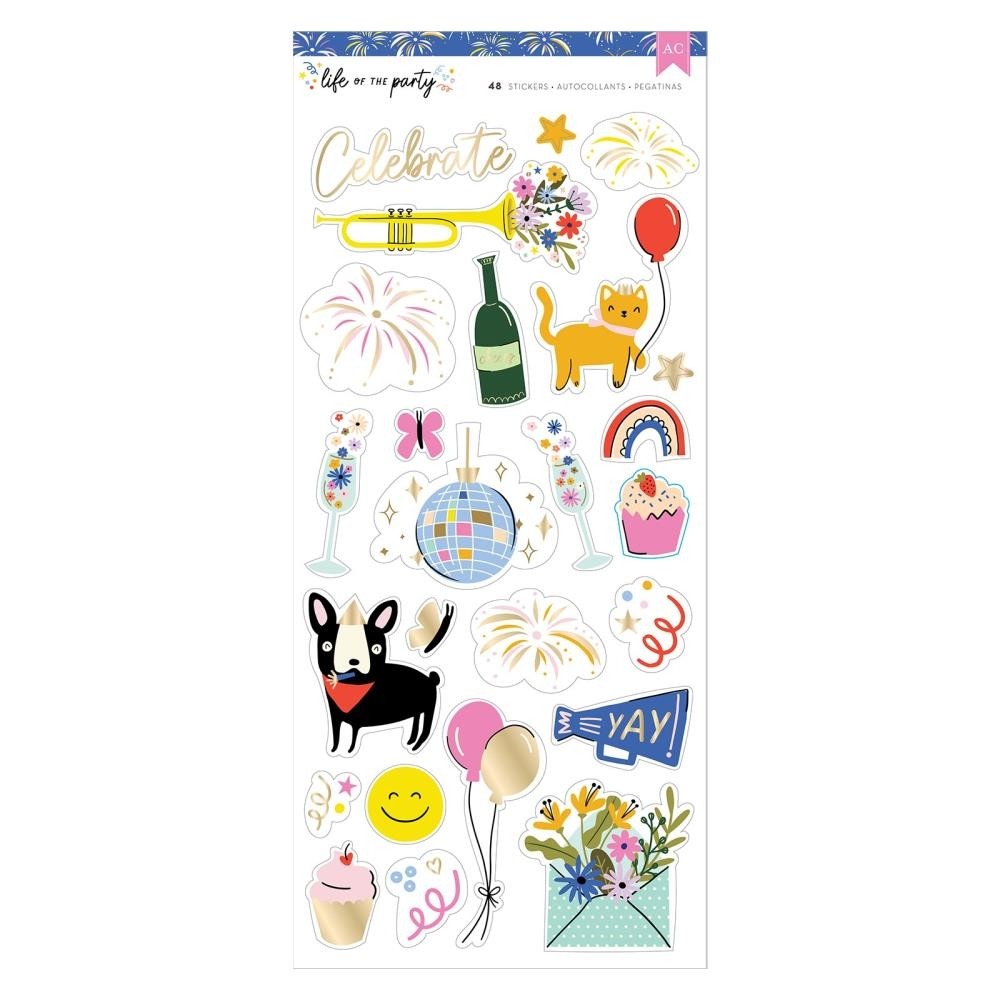 Life Of The Party Cardstock Stickers 6"x12" 48/Pkg