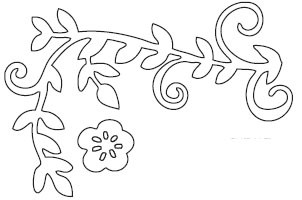 Vine with flower Die (10091)