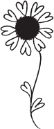 Outline Heart Flower (1126e)