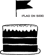 Solid Cake with flag (1218e)