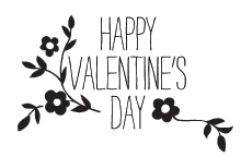 Floral Happy Valentine's Day (1263g)