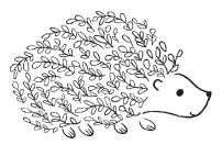 Savvy Floral Hedgehog Stamp (1574d)