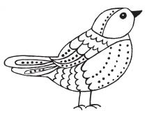 Savvy Stamps Ornate Bird 1613e