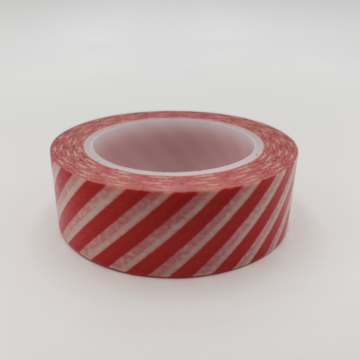 red diagonal stripe washi tape