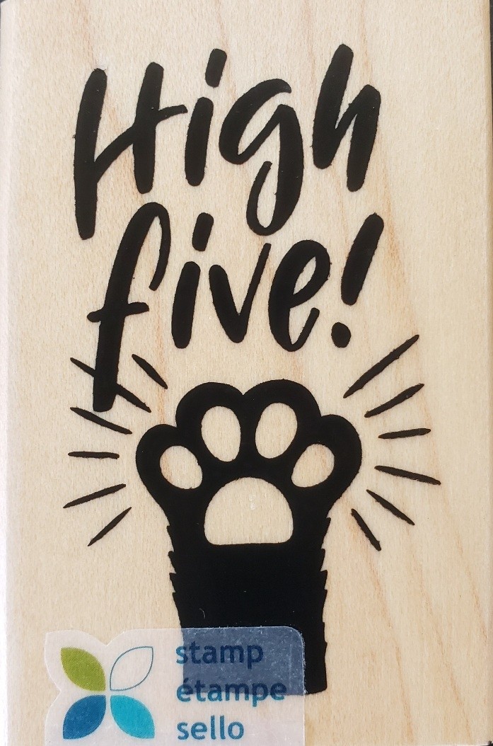 High Five Paw stamp