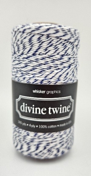 Navy and White Divine Twine