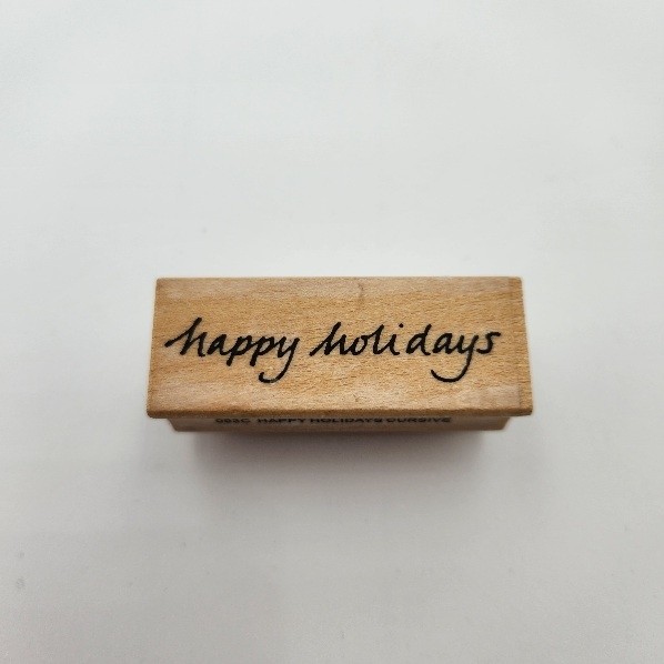 Savvy Stamps Happy Holidays Cursive 093C