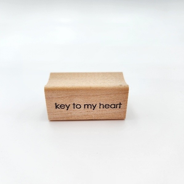 Impress key to my heart stamp