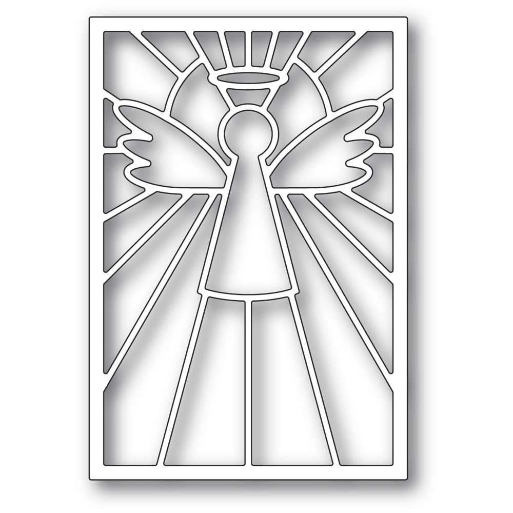 Poppystamps Stained Glass Angel Die 2388