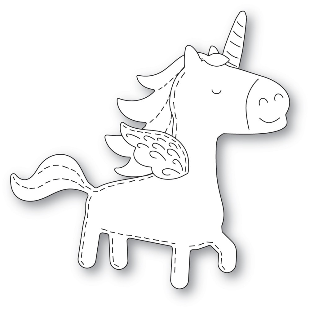 Poppystamps Whittle Happy Unicorn 2465