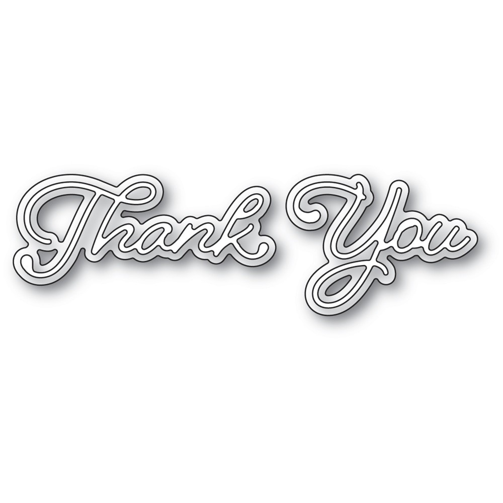 Poppystamps Thank You Moonlight Script 2507