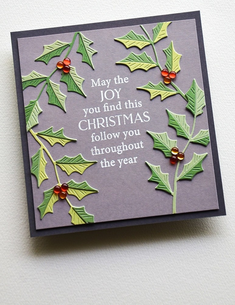 Holly Christmas card