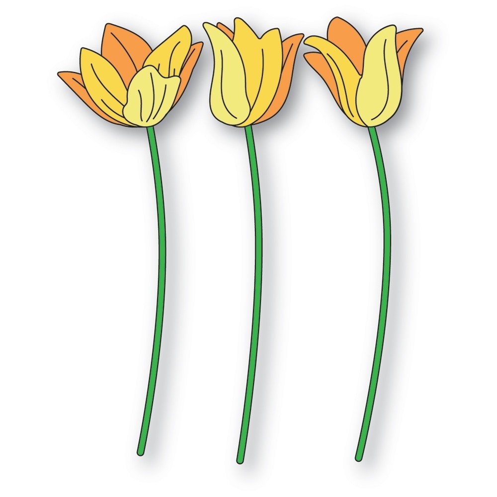 Poppystamps Layered Tulips 2557