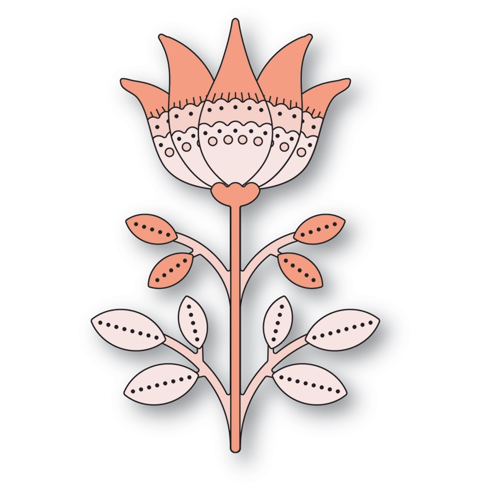 Poppystamps Nordic Crown Flower 2610