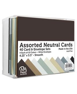 ASSORTED CARD & ENVELOPE SETS - neutral smooth