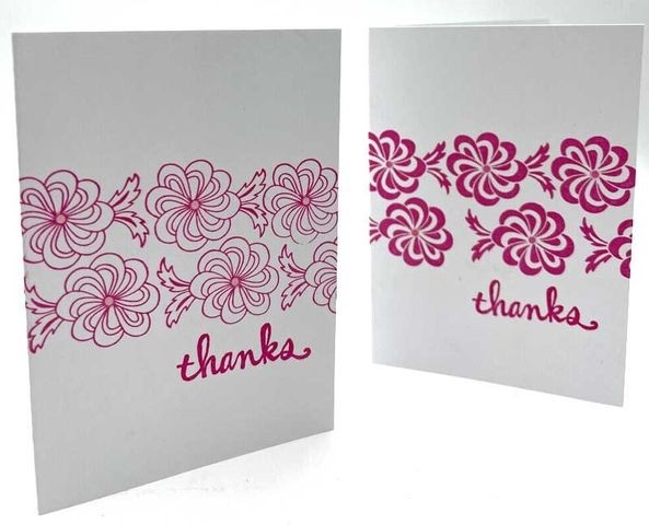 Floral Thanks cards