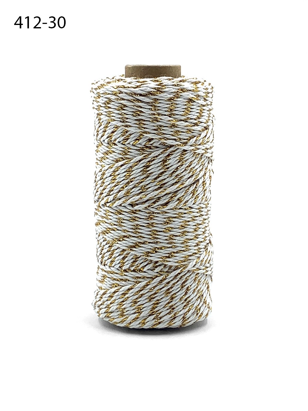 Gold and White Baker’s Twine Twisted Ribbon