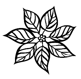 5147G - outline poinsettia