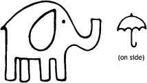 5182e - elephant (umbrella on side)