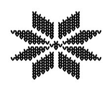 5307D - knitted snowflake