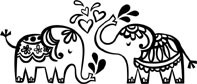 5339E - splashing elephants