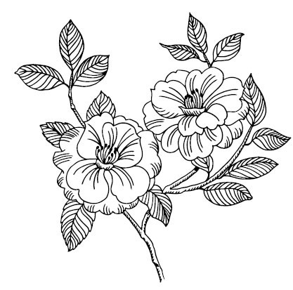 5475j - tree rose stamp