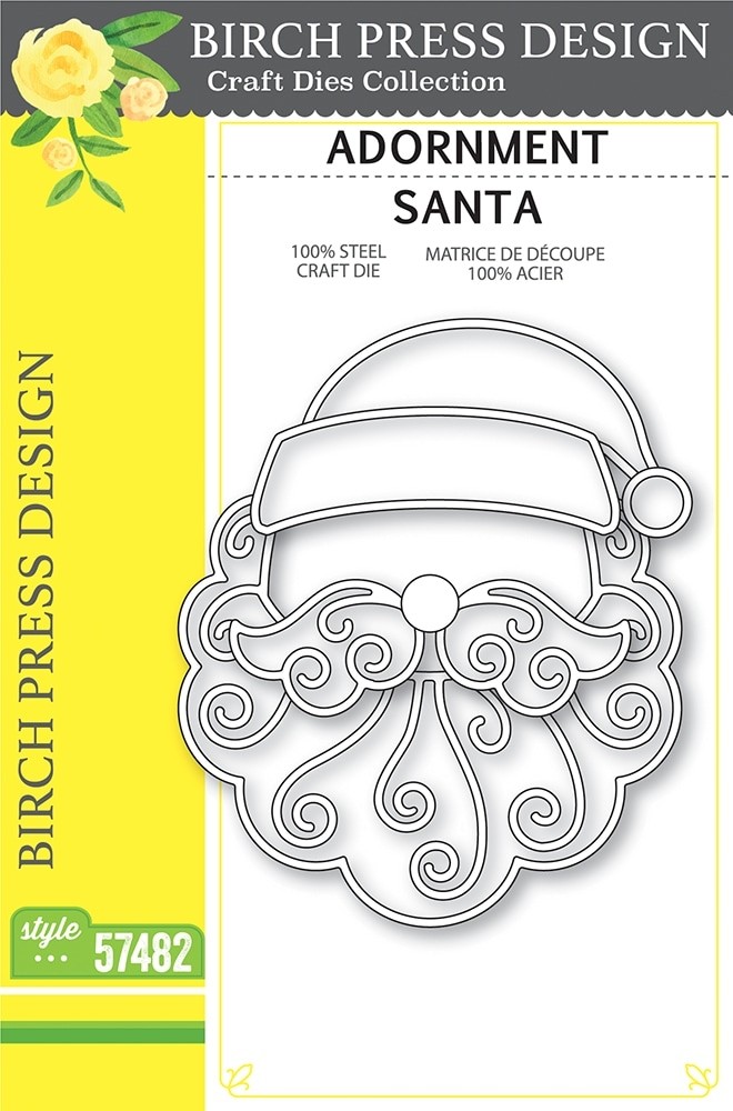 Birch Press Adornment Santa	57482