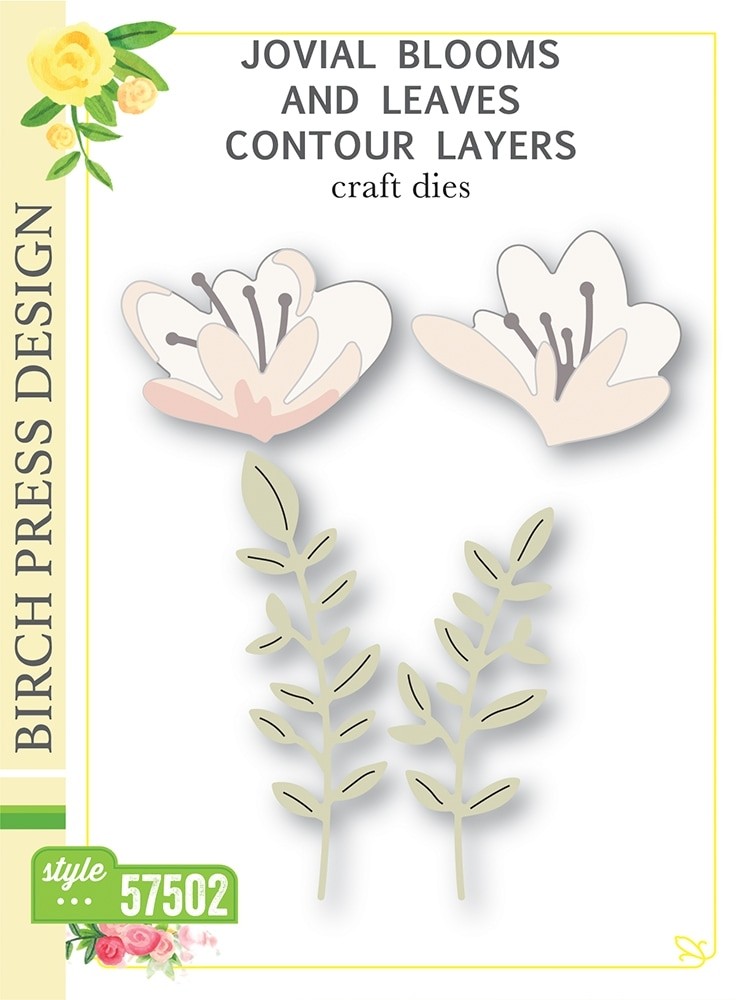 Birch Press Jovial Blooms and Leaves Contour Layers 57502