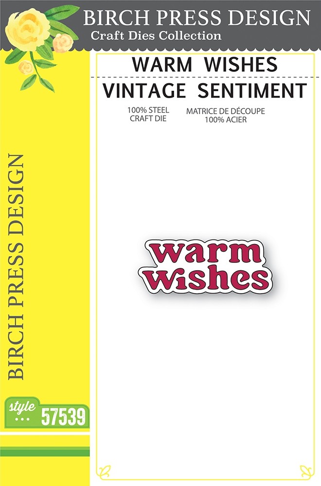 Birch Press Warm Wishes Vintage Sentiment 57539