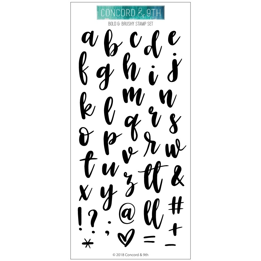 Concord and 9th Bold and Brushy Lower Case Clear set