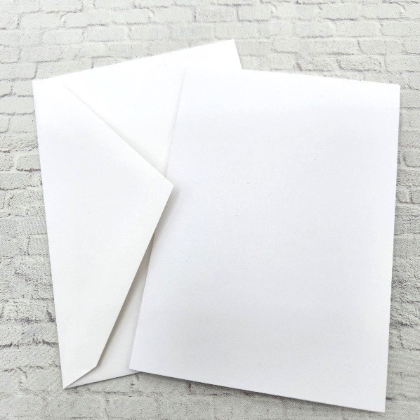 White A6 Notecard and Envelope Sets 