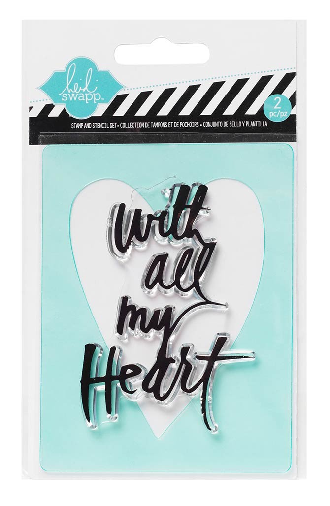 My Heart Stamp & Stencil Set